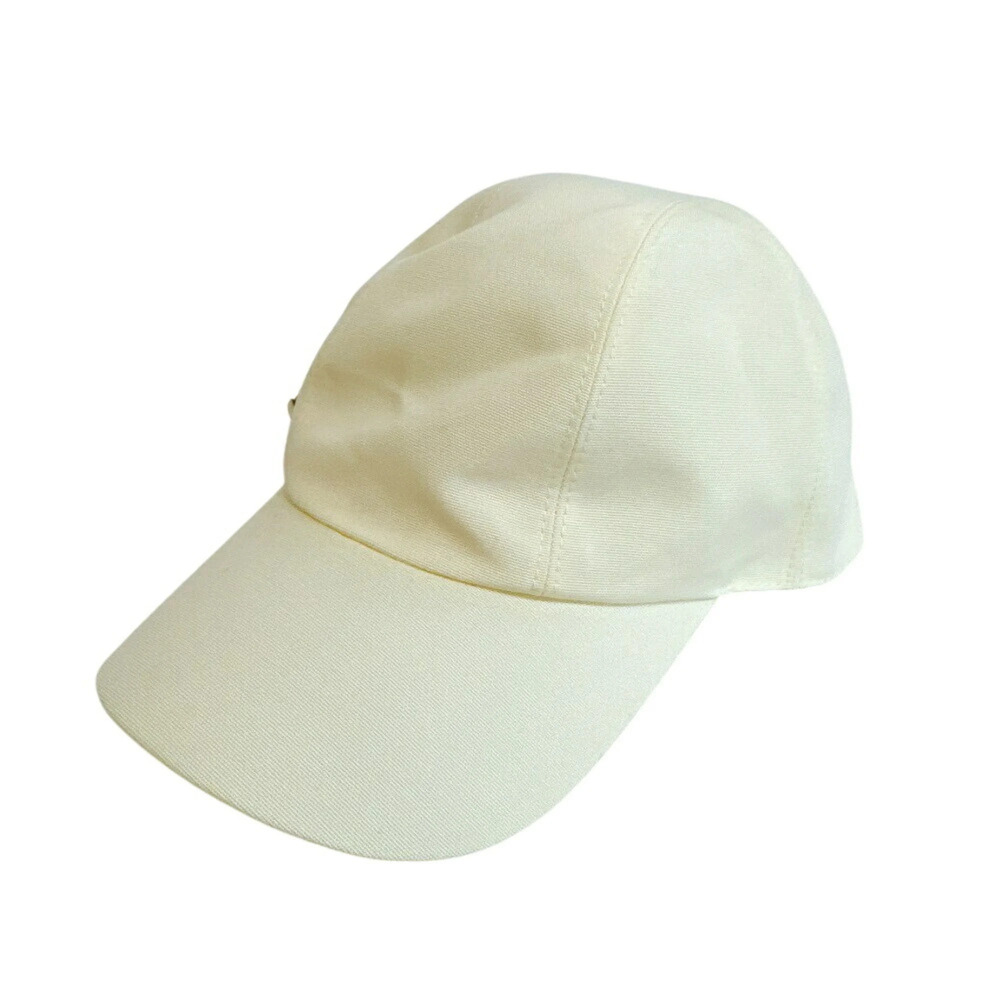 HERMES Hermes Sellier Button Cap White
